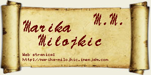 Marika Milojkić vizit kartica